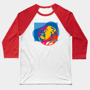 Colorful Absctract Geometric Art Baseball T-Shirt